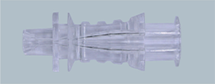 Needle hub made from crystal-clear polycarbonate