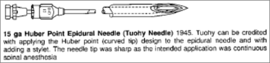 Tuohy Needle