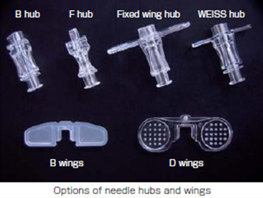 Ample Variation of Needle Hub Designs