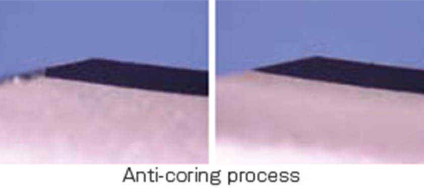 Anti-coring processed heel part